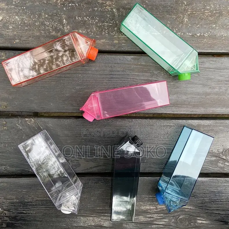 Acrylic Plastic Water Milk Juice Storage Bottles - 1L 0.5L