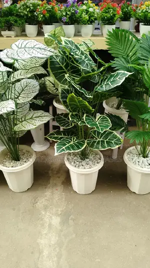 Long Artificial Plants With Vase Plastic