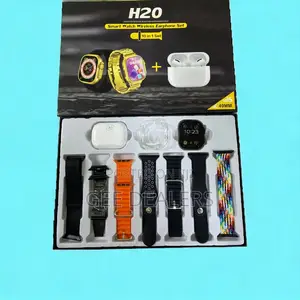 H20 Ultra Smart Watch With Earphone/Buds and Extra Straps