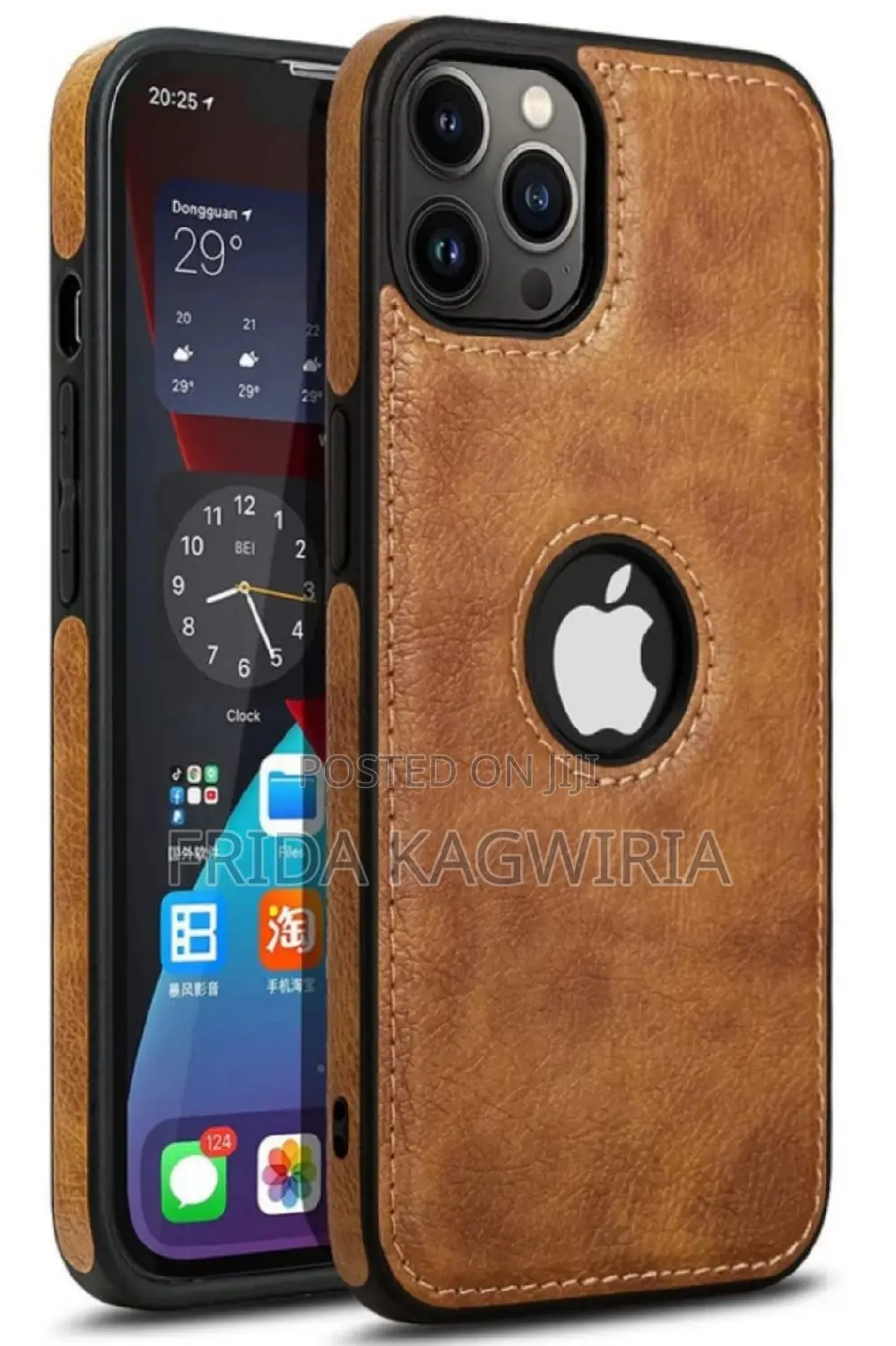 iPhone 15 Pro Max Leather Back Case