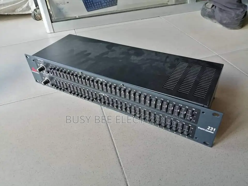 Black DBX 231equaliser