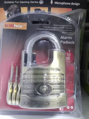 Kinbar Alarmed Padlock 70mm 110 Db Siren, 3 Keys