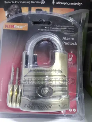Kinbar Alarmed Padlock 70mm 110 Db Siren, 3 Keys