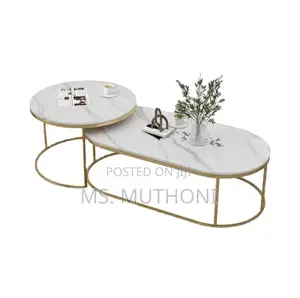 Marble Effect Coffee Table Set