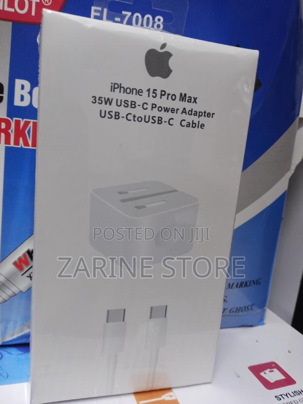 iPhone 15 Pro Max 35watts USB-C Power Adapter, Fast Charging - thumbnail 2