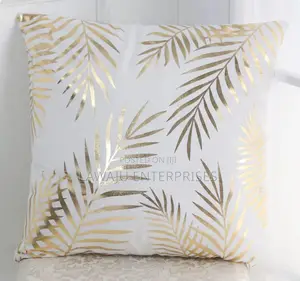 White Case With Gold Detail and Pillow