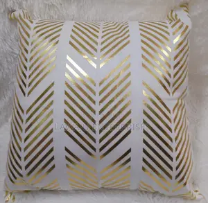 White Case With Gold Detail and Pillow