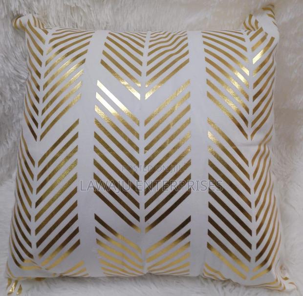 White Case With Gold Detail and Pillow - thumbnail 2