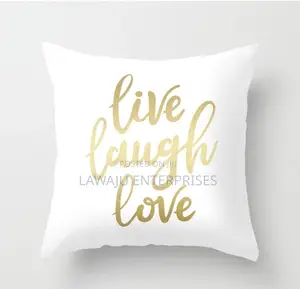 Gold Detail White Case With Pillow