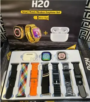 H20 Ultra Smart Watch With Bluetooth Wireless Earphones