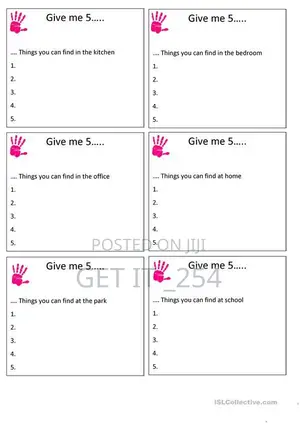 Can You Name 5 Things Card Game?
