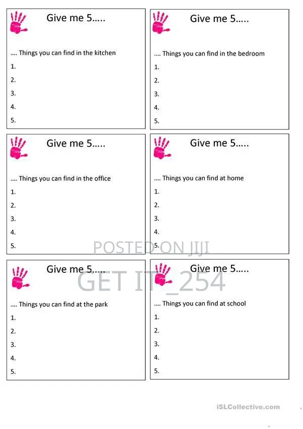 Can You Name 5 Things Card Game?