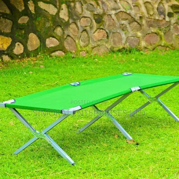 Foldable Green Army Camping Beds - main view