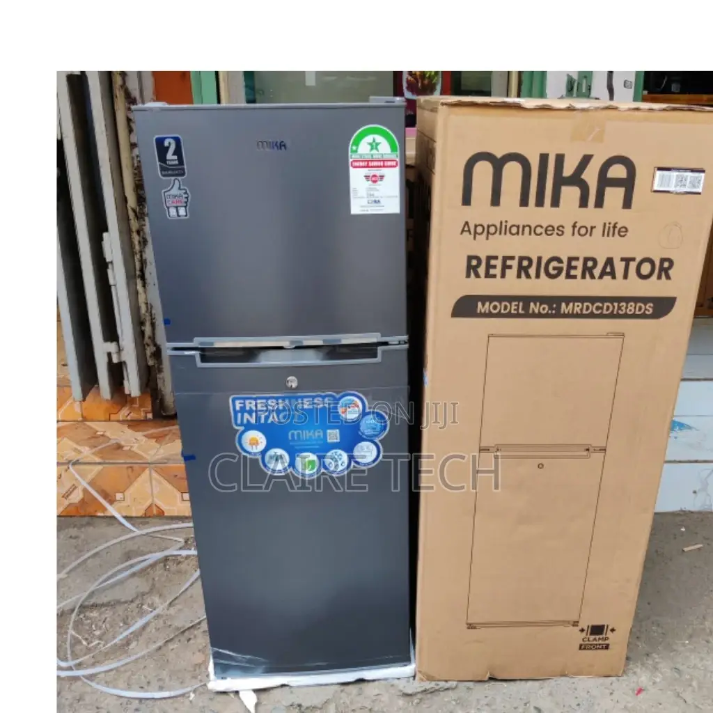 Grey Mika 138 Litres Double Door Fridge MRDCD138DS