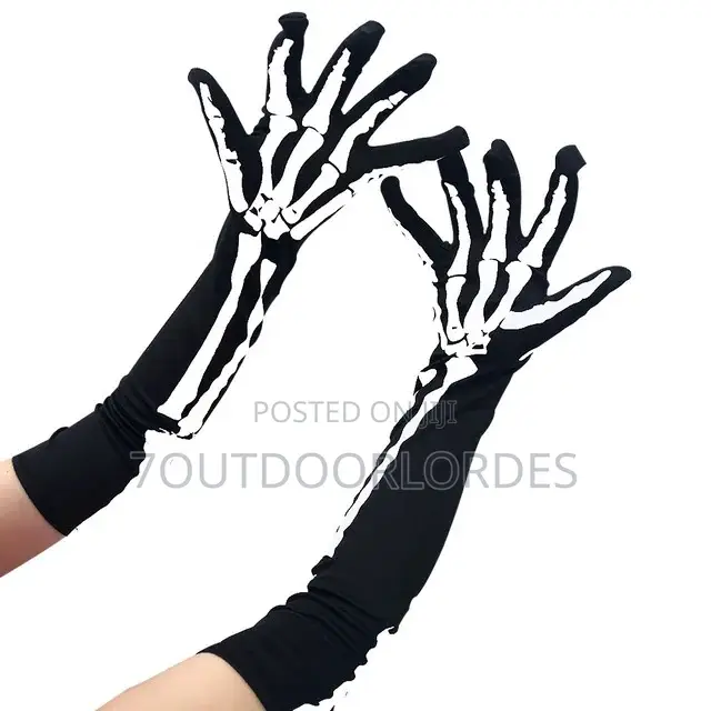 Sunblock Long Skull Gloves