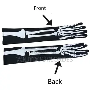 Sunblock Long Skull Gloves