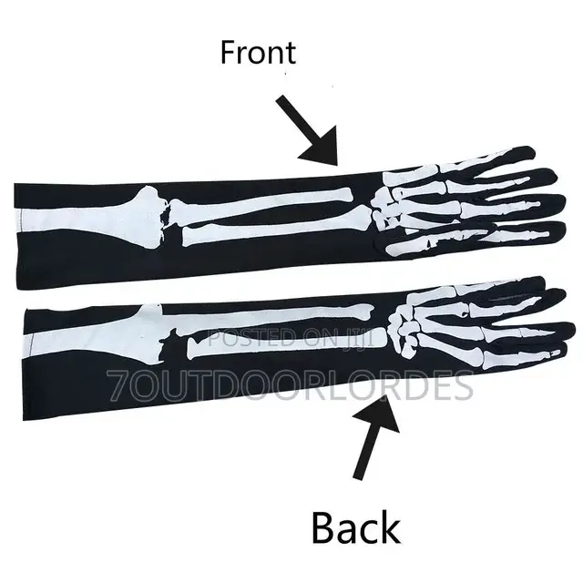 Sunblock Long Skull Gloves