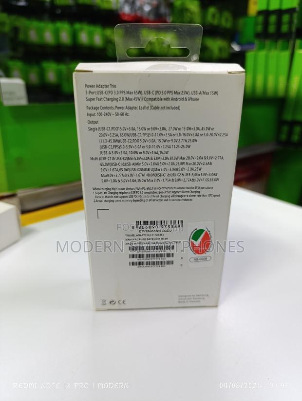 SAMSUNG 65W Fast Charging Power Adapter - thumbnail 3