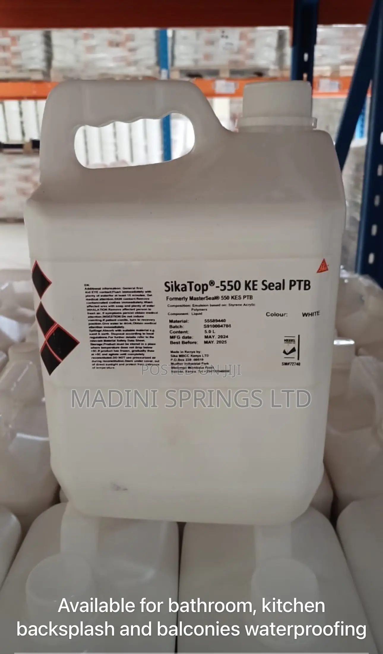 Masterseal 550(Component a and B Waterproof Slurry,25kgs)