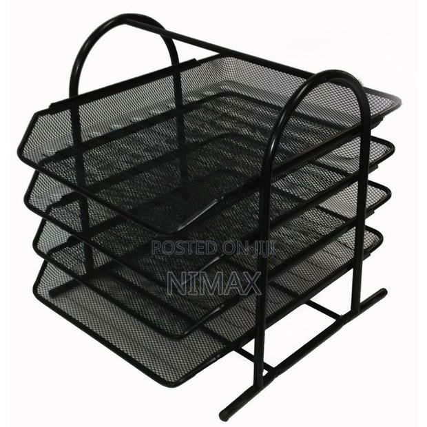 Sliding Document Trays Office Tray 4-Tier Mesh - thumbnail 3