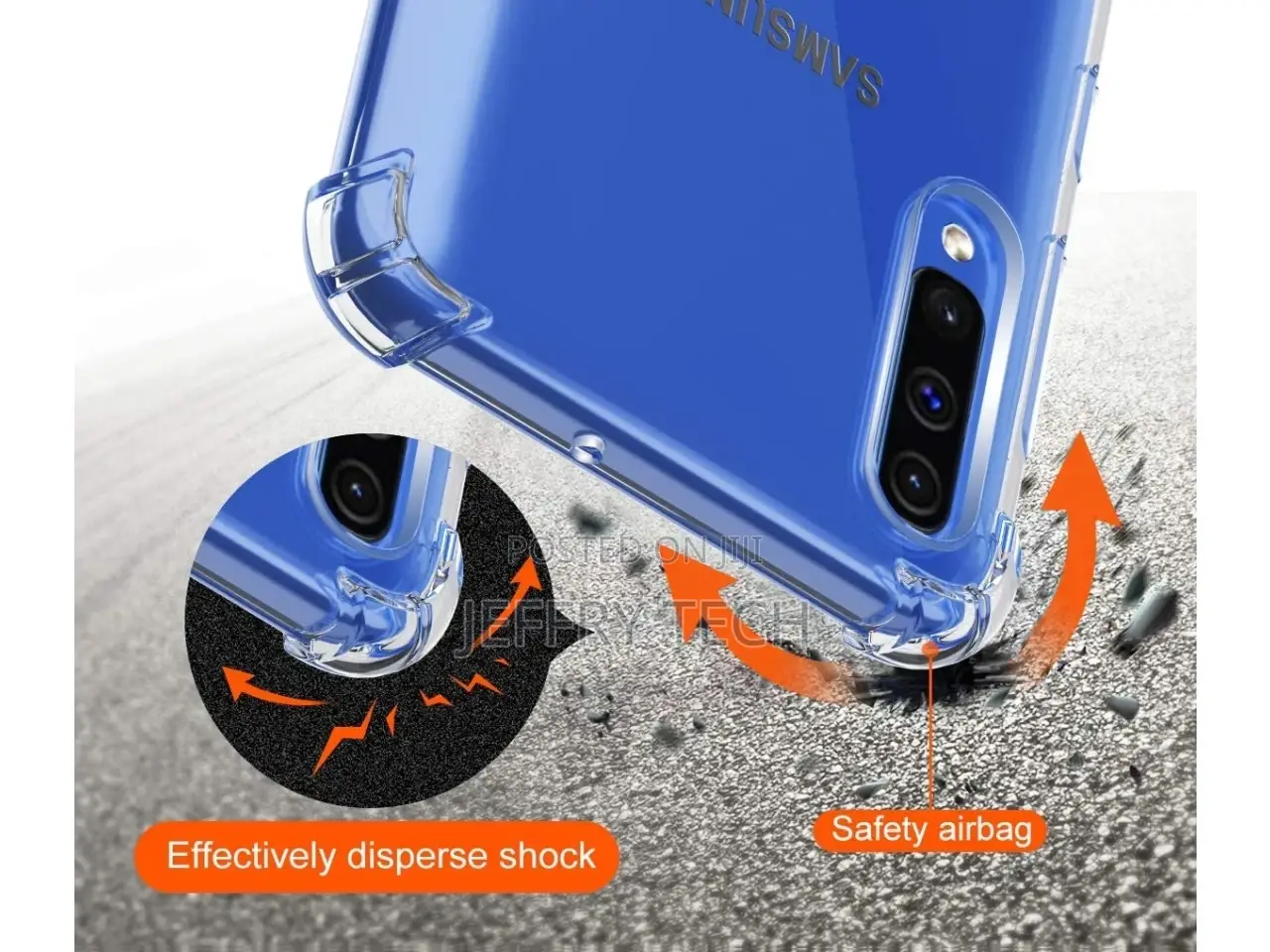 Samsung Galaxy A50 Case Crystal Clear Case Bumper Transparen