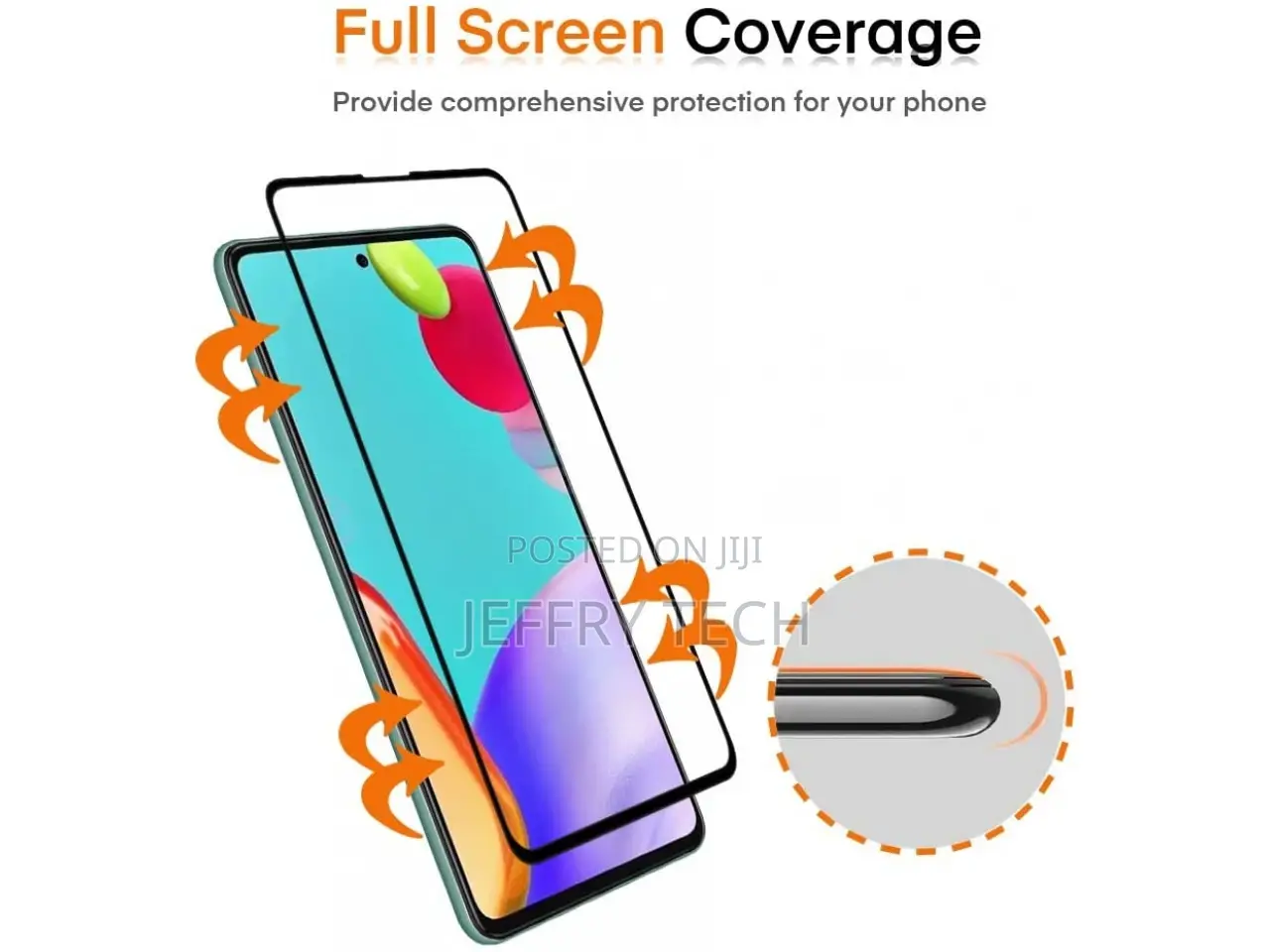 Samsung Galaxy A52 100% Full Screen Tempered Glass Screen Pr
