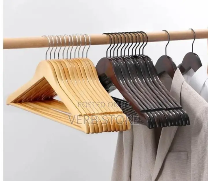 10 Pieces Wooden Cloth Hangers
