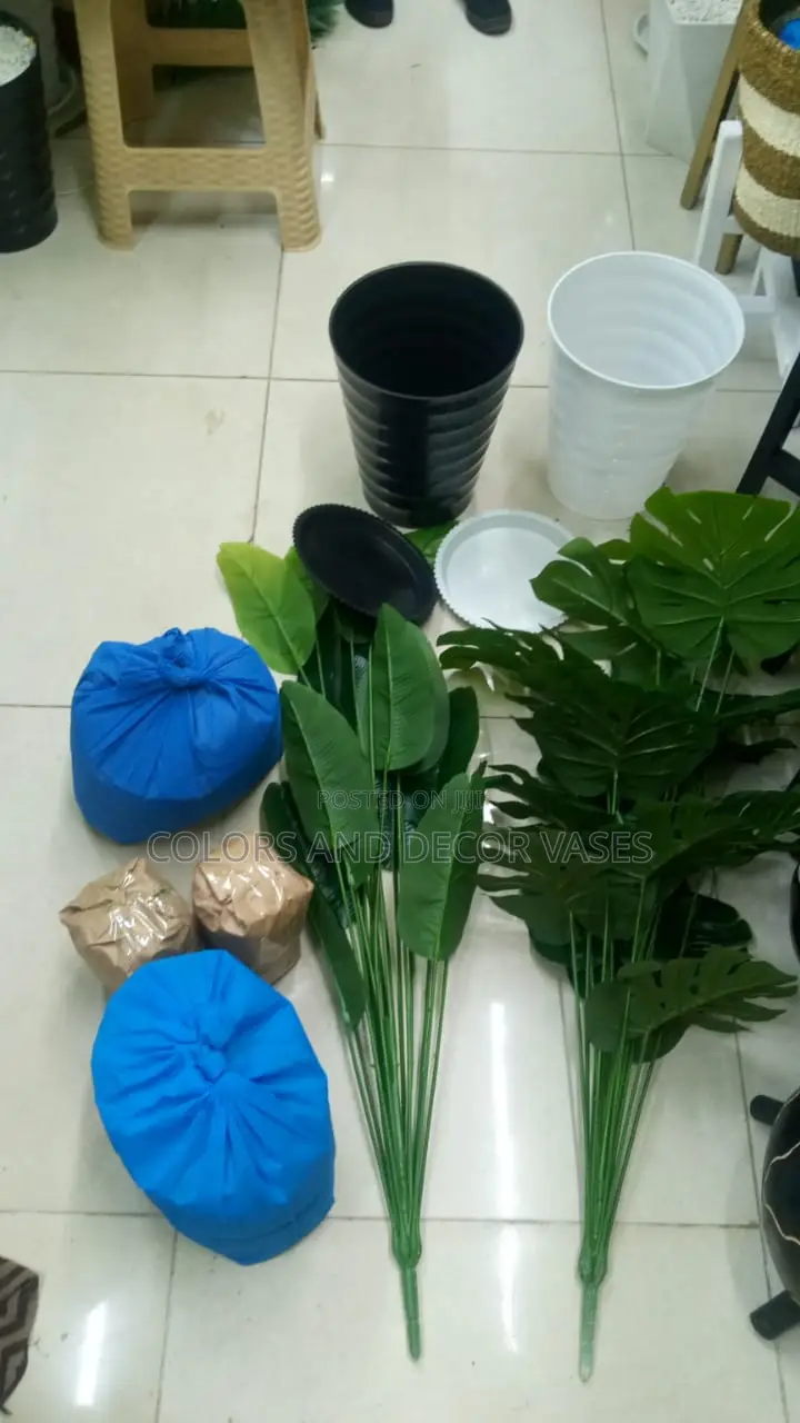 Long Plants With Vase Plastic Home Decor