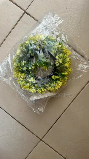 Yellow and Green Round Aquarium Plant