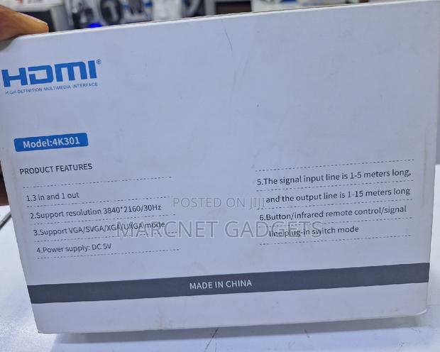  Hdmi Switch 3 to 1with External Power and Remote - thumbnail 2