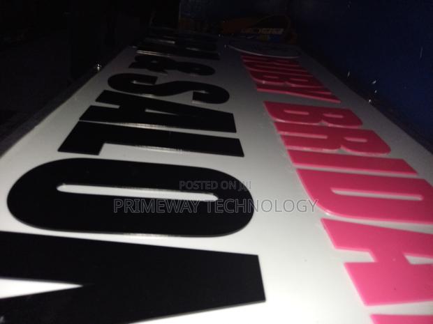 2D Perspex Signs With Lights - main view