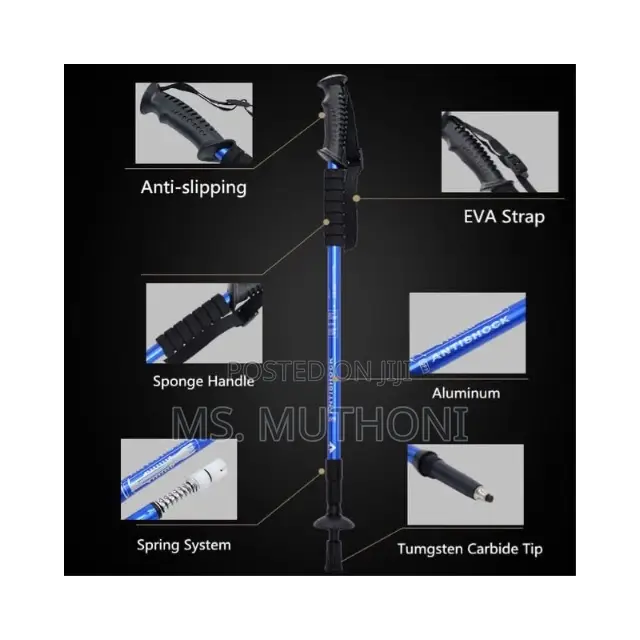 Hiking Stick Adjustable Aluminium Hiking Pole With Anti Shoc