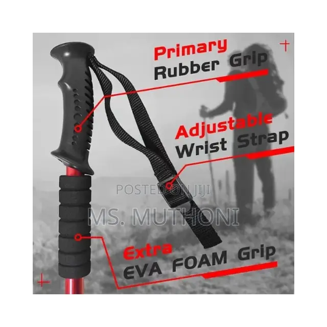 Hiking Stick Adjustable Aluminium Hiking Pole With Anti Shoc