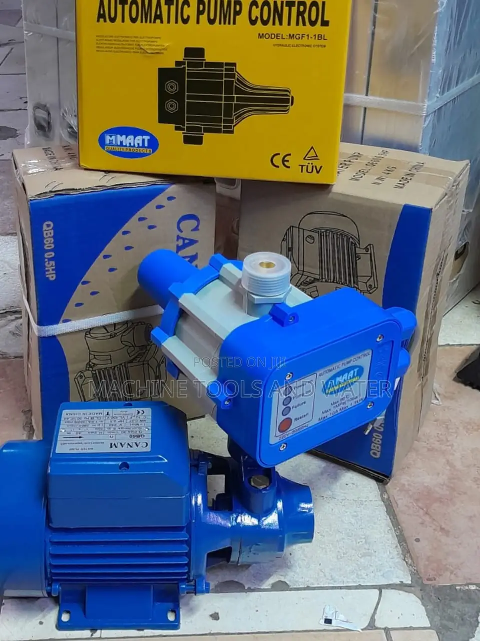 Canam Surface Water Pump 0.5hp 40m+Automatic Pump Control in Nairobi Central Plumbing & Water