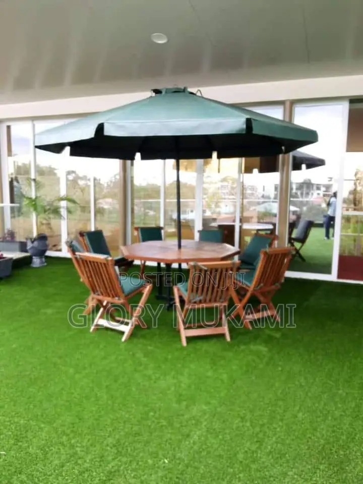 Garden Chair and Table With Umbrella Set
