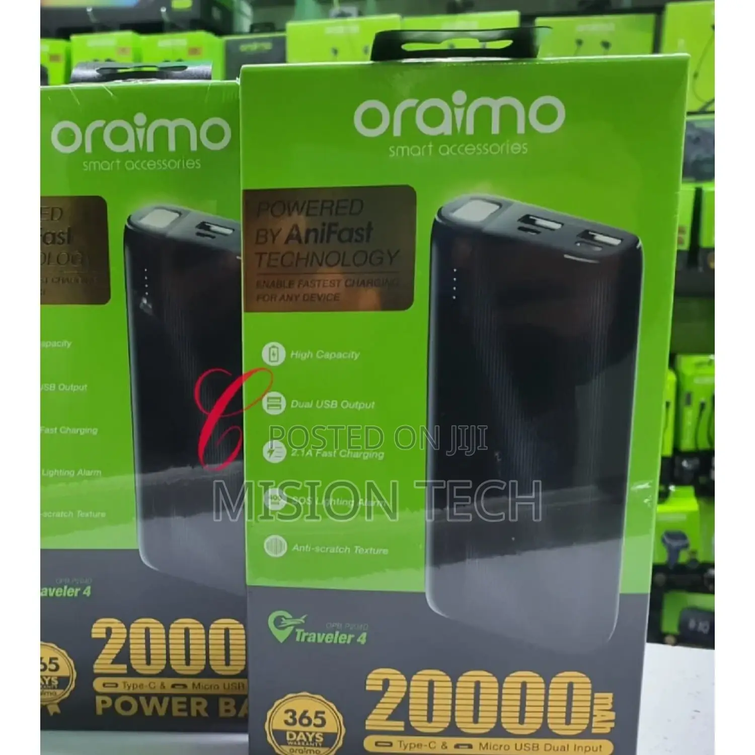 Oraimo Traveler 4 20000mah Power Bank (OPB-P204D)
 