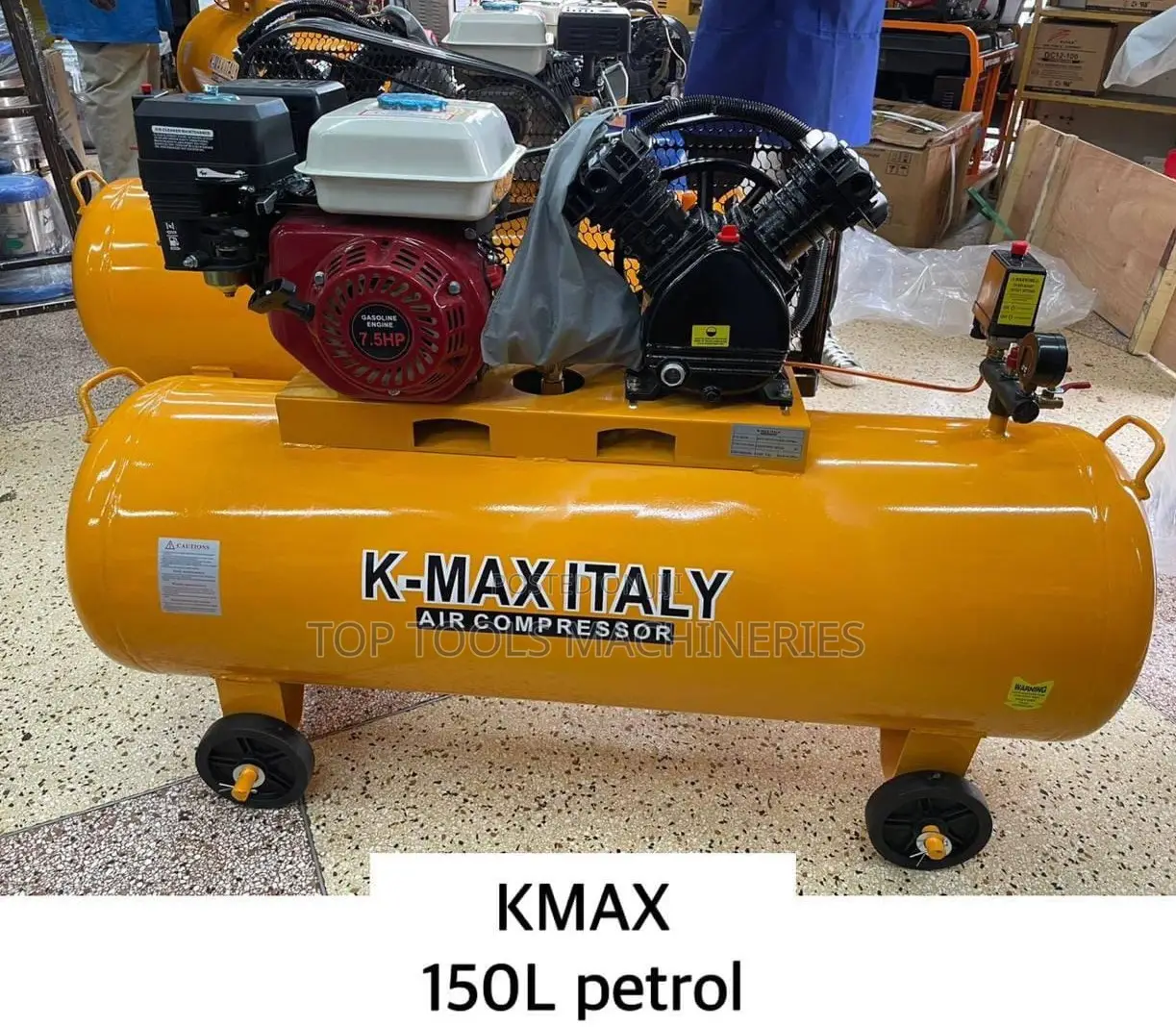 Kmax Italy 150L Petrol Driven Air Compressor