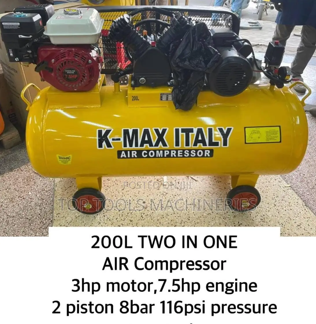 Kmax Italy 200L Two in One Air Compressor