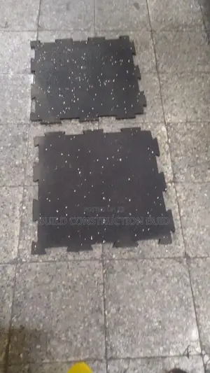 Interlocking 10mm Gym Rubber Flooring.