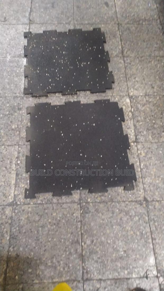 Interlocking 10mm Gym Rubber Flooring.