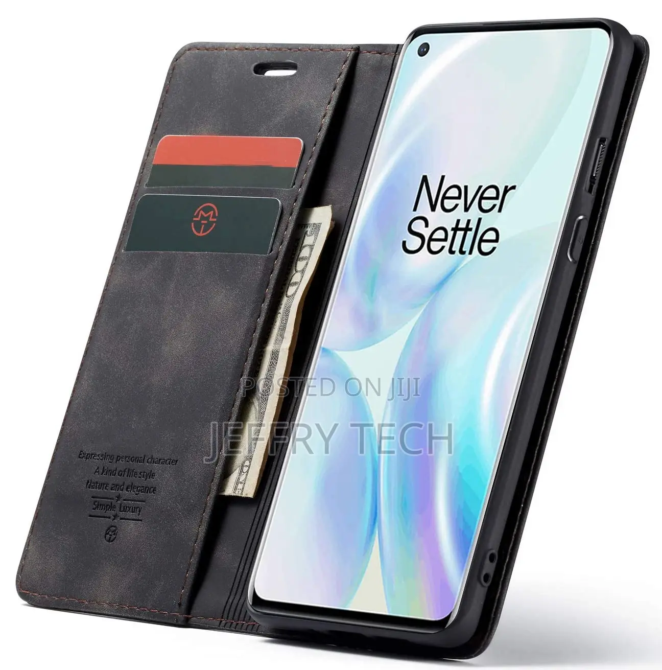 BOUNCEBACK� Oneplus 8 Case Cover Flip Flap Back Stand Case/C