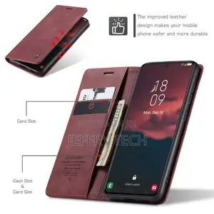 Caseme Samsung GALAXY S23 Vintage Case - Wine Red