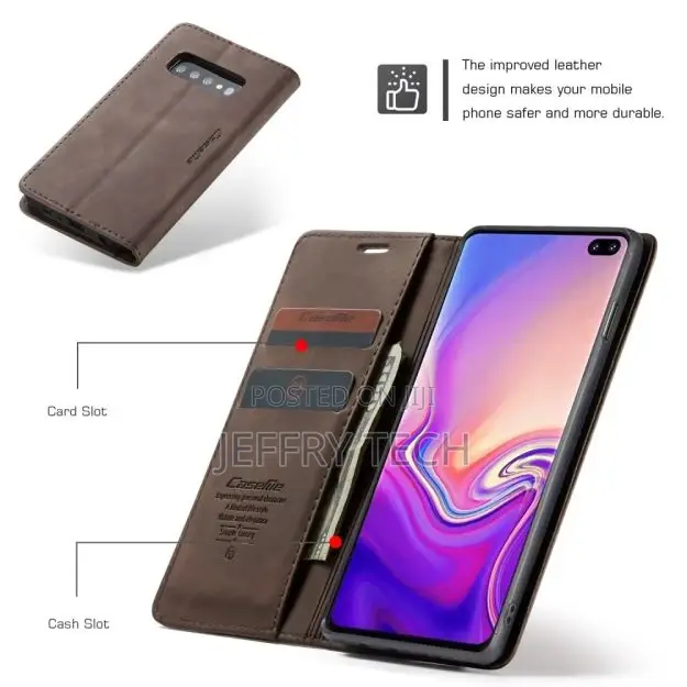 Caseme Samsung GALAXY S10 Auto-Absorbed Leather Flip Case -