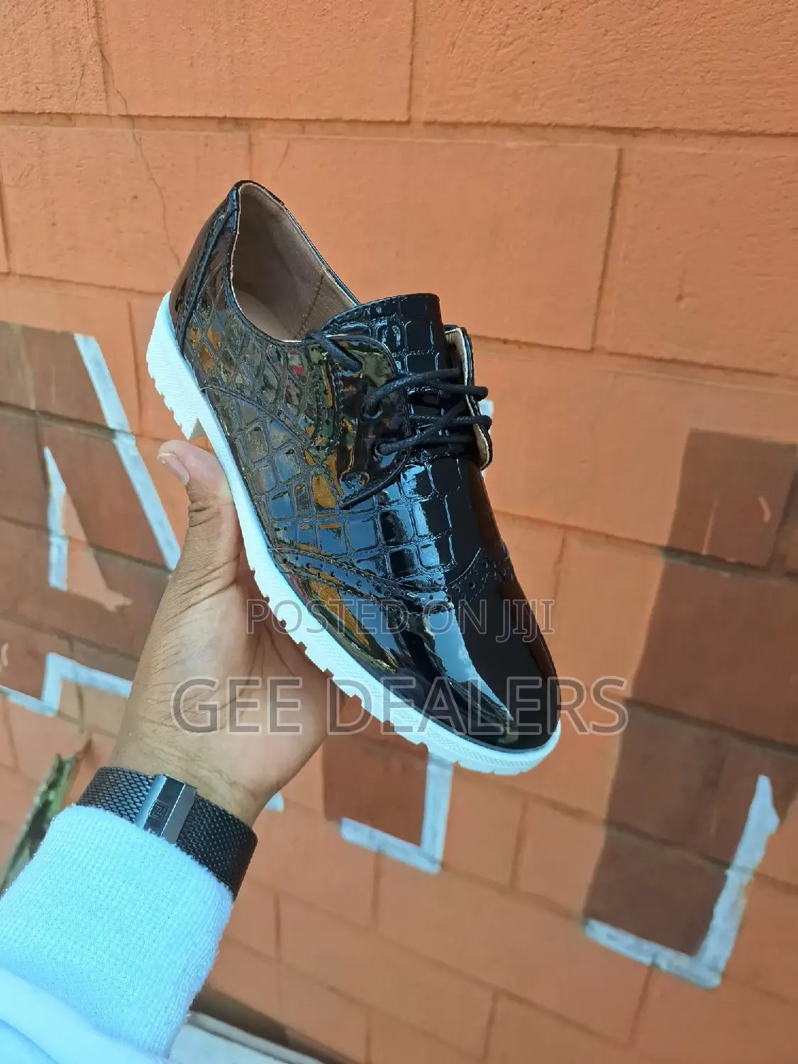 Wetlook Ladies Black Brogues>Official /Casual Shoes