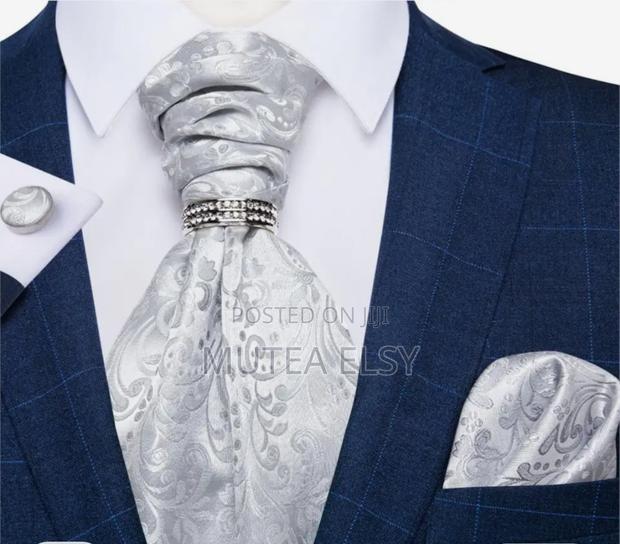 Red,Black,Grey,Green,Blue Cravat Tie - main view