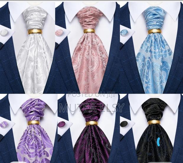 Red,Black,Grey,Green,Blue Cravat Tie - thumbnail 4