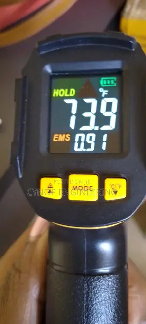 Infrared Thermometer With Battery Power Indication Icon