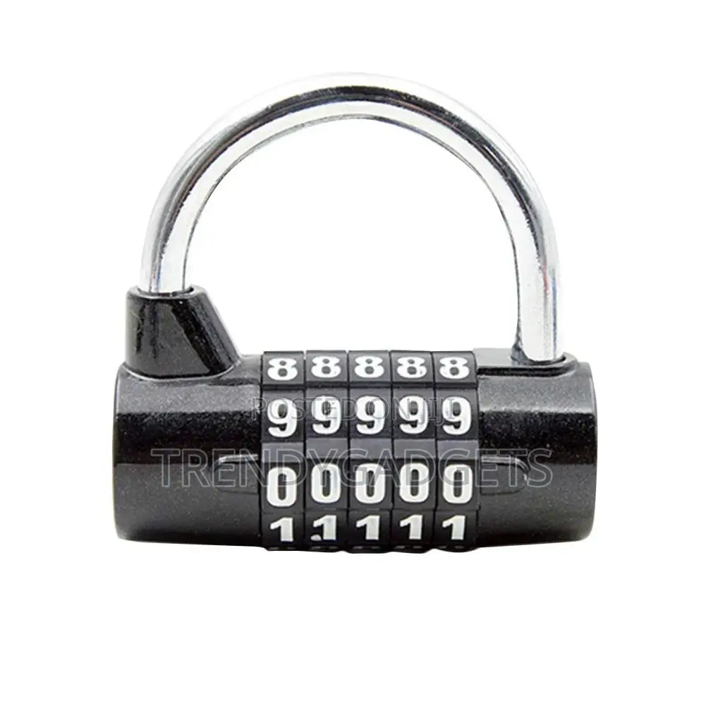 U-shaped Combination Lock, 5 Digit Security Travel Password