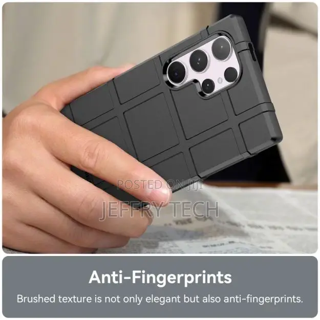Rugged Shield Samsung GALAXY S24 Ultra Cover - Black