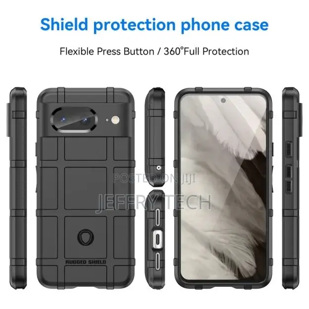 Rugged Shield Case - Google Pixel 8 - Black